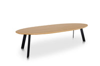 PARIJS - Ovale Eettafel - Schuine hoekpoten uit staal