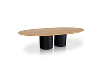 PARIJS - Ovale Eettafel - ronde houten ton