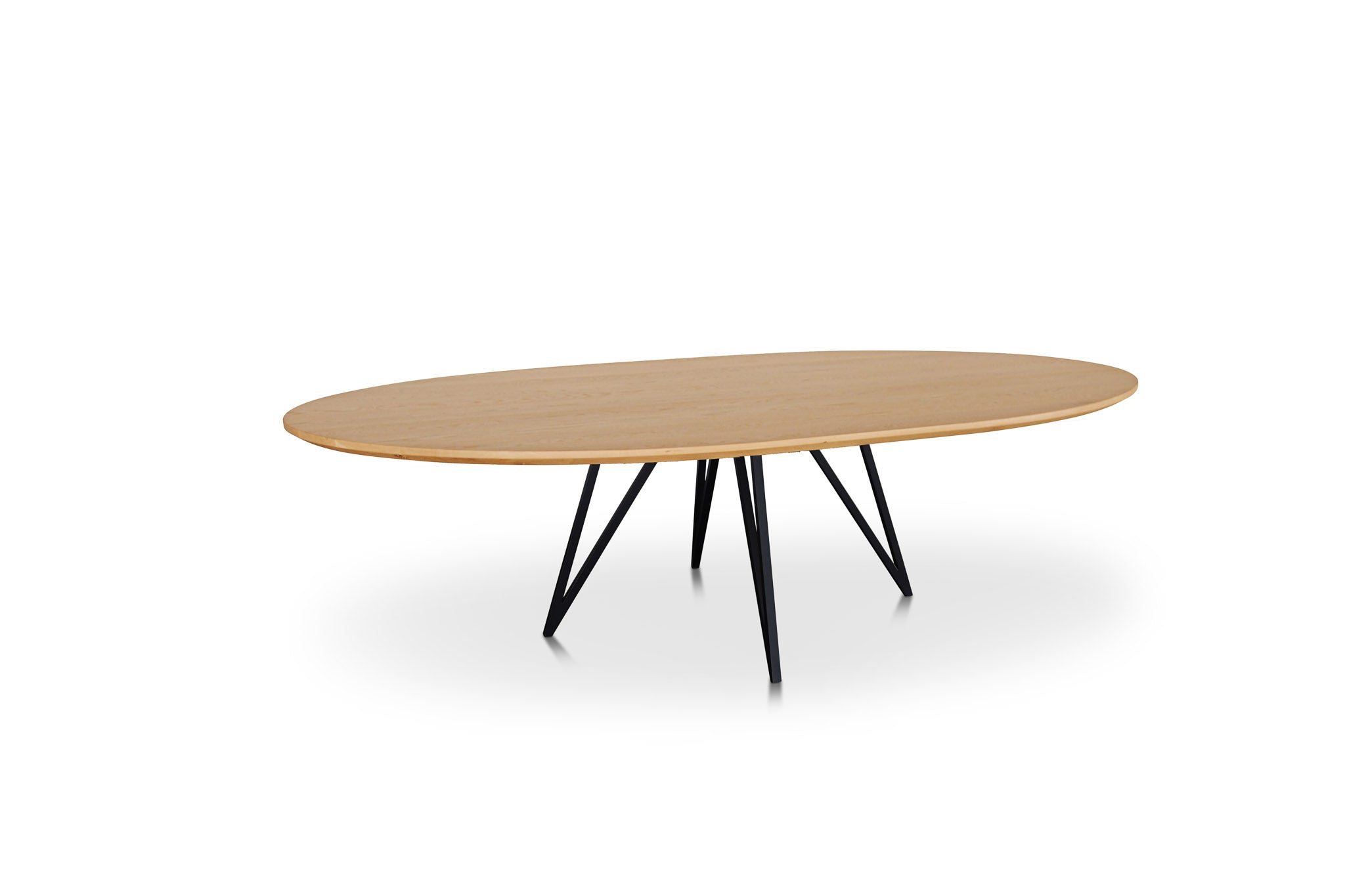 PARIJS - Ovale Eettafel - Driehoekspoten uit staal