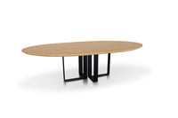 PARIJS - Ovale Eettafel - Centaal L-onderstel uit staal