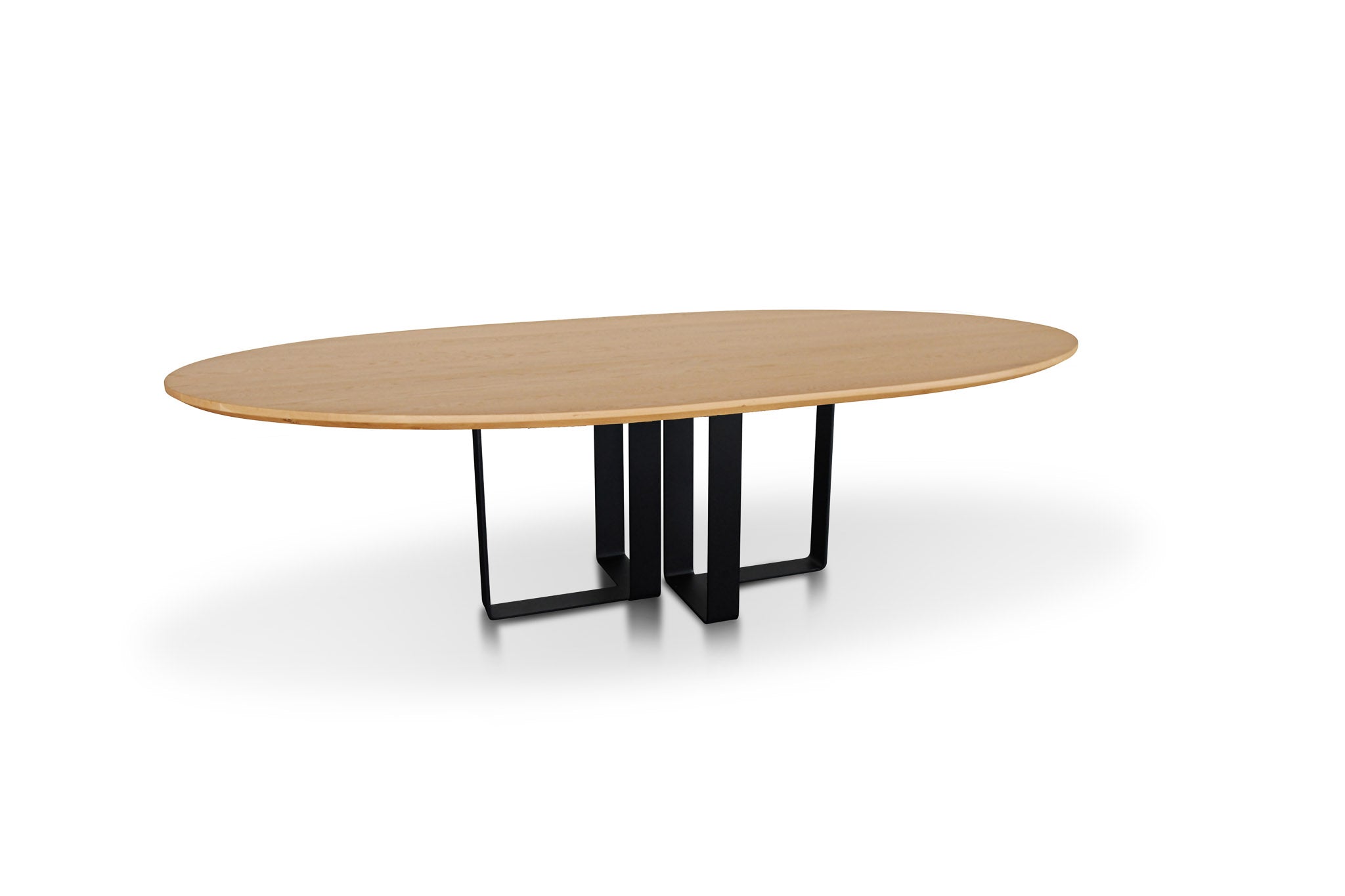 PARIJS - Ovale Eettafel - Centaal L-onderstel uit staal