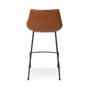 PATRICIA - Counterchair - PU cognac - Zwarte metalen poten
