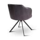 AMOR - Draaistoel - Zwarte metalen poot