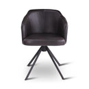 AMOR - Draaistoel - Zwarte metalen poot