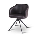 AMOR - Draaistoel - Zwarte metalen poot