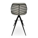 RAFAEL - Roterende barstoel - lichtgrijs - Metalen poot zwart