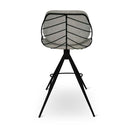 RAFAEL - Roterende counterstoel - lichtgrijs - Metalen poot zwart