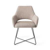 YANAI - Eetkamerstoel - Biscuit Beach, Cross Black