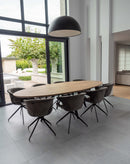 FLORENCE - Ellipsvormige tafel - Driehoekspoten uit staal