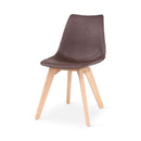 HAPY - Eetkamerstoel - Houten onderstel - Stel uw eigen stoel samen