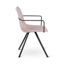 HAPY - Armstoel met metalen arm - Metalen poten