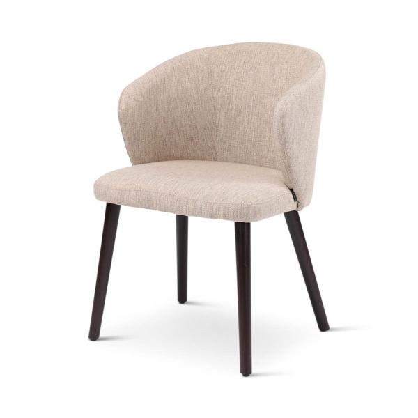LOT - Armstoel - Ronde houten poten